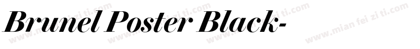 Brunel Poster Black字体转换